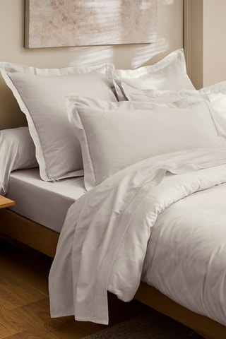 Drap plat en satin de coton 120 fils/cm² Prestige - Sable