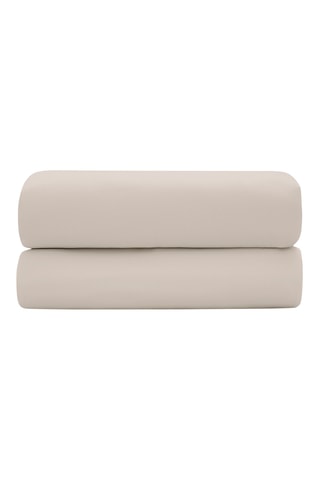 Drap plat en satin de coton 120 fils/cm² Prestige - Sable
