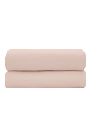 Drap plat en satin de coton 120 fils/cm² Prestige - Rose clair