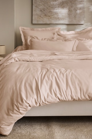 Housse de couette en satin de coton 120 fils/cm² Prestige - Rose clair