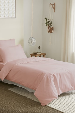 Conjunto de edredão em algodão 57 fios/cm² - Rosa-claro