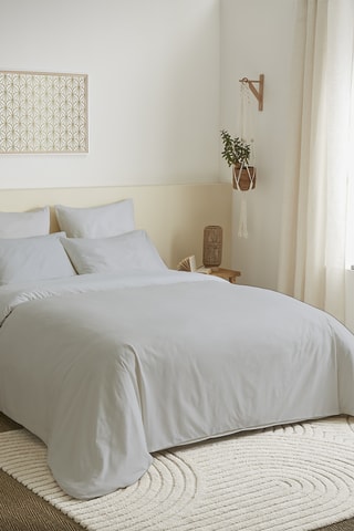 Conjunto de edredão em algodão 57 fios/cm² - Cinzento-claro