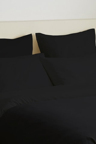 Conjunto de edredão em algodão 57 fios/cm² - Preto