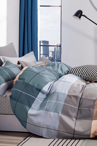 Parure de couette en percale de coton 80 fils/cm² - Multicolore
