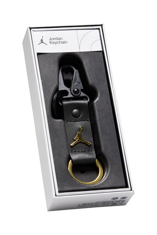 Porte-clés en cuir Jumpman Ingot - Noir - Jordan