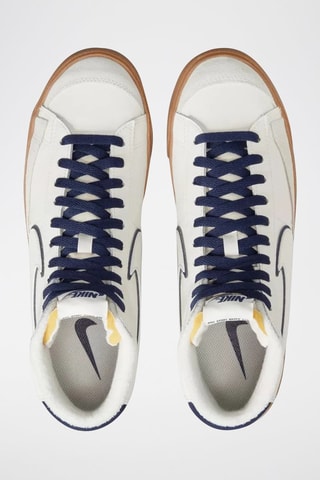  Blazer Mid'77 en cuir - Blanc et bleu foncé