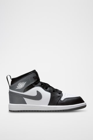 Baskets montantes en cuir Jordan 1 Mid - Noir et gris - Jordan