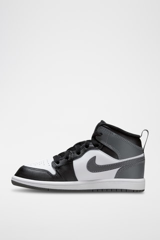 Baskets montantes en cuir Jordan 1 Mid - Noir et gris - Jordan