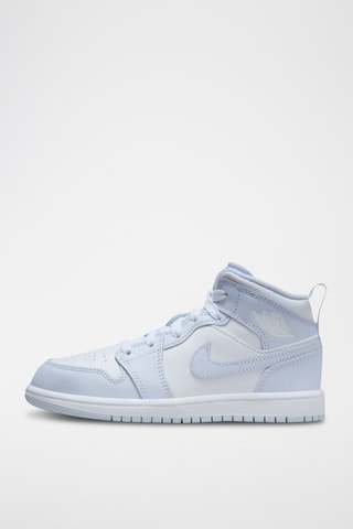 Baskets montantes en cuir 1 Mid - Blanc et ciel - Jordan