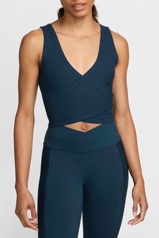 Débardeur de fitness One Fitted Rib - Bleu marine - Nike
