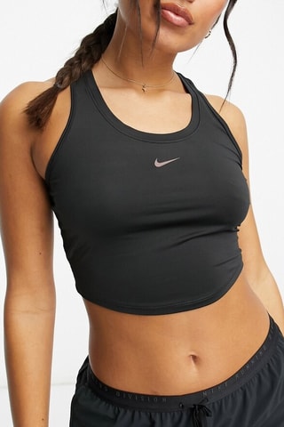 Débardeur court d’entraînement Nike One Novelty - Noir