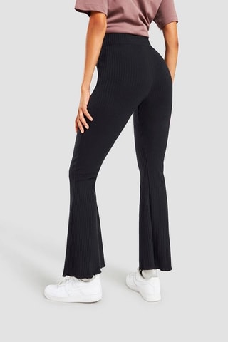 Pantalon taille haute flare - Noir