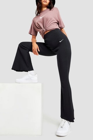 Pantalon taille haute flare - Noir