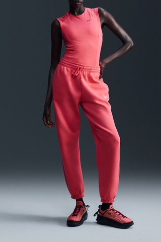 Pantalon regular polaire taille haute Phoenix - Rose - Nike