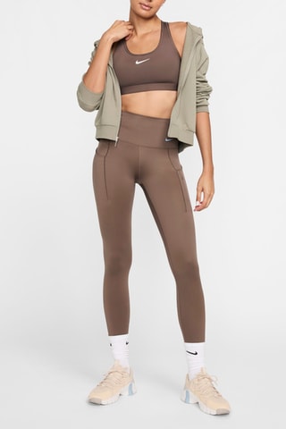 Brassière d’entraînement ampliforme Swoosh Medium Support - Marron - Nike