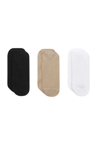 3 paires de socquettes Everyday Lightweight - Blanc, noir et beige