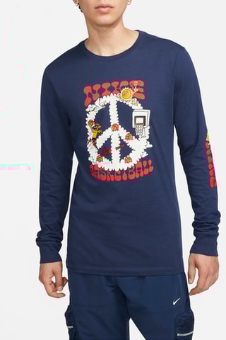 T-shirt de basketball Peace - Bleu marine
