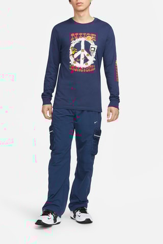 T-shirt de basketball Peace - Bleu marine