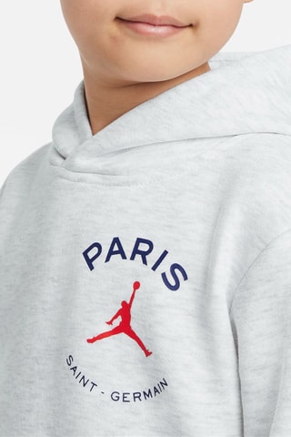 Sweat à capuche de basketball polaire Paris Saint-Germain - Gris clair chiné - Jordan