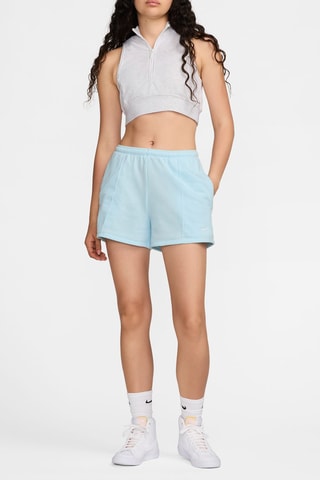 Short taille haute Chill Terry - Ciel - Nike