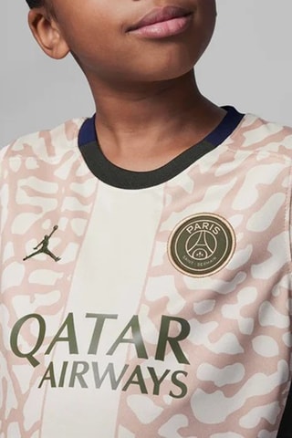 Ensemble 3 pièces de football Paris Saint-Germain 2023/24 4e tenue - Beige clair et Noir