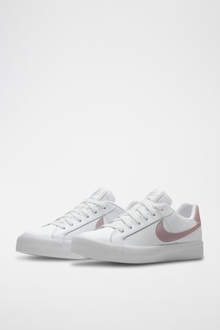 Nike Court Royale AC en cuir - Blanc et rose