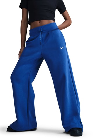 Pantalon ample polaire taille haute - Indigo