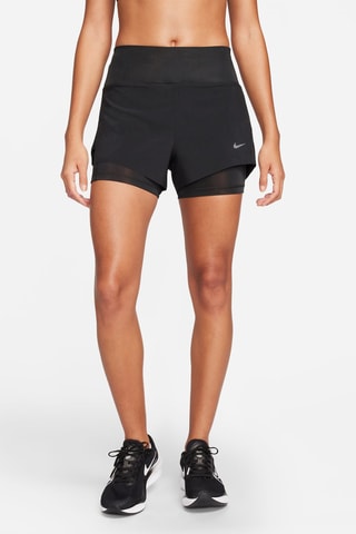 Short 2-en-1 taille haute - Noir