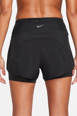 Short 2-en-1 taille haute - Noir