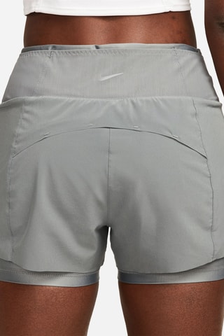 Short 2-en-1 taille haute - Gris