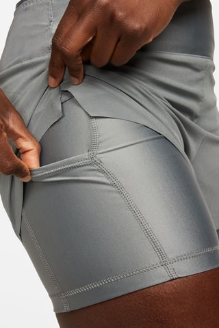 Short 2-en-1 taille haute - Gris