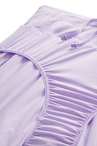 Short de fitness taille haute - Mauve et argenté