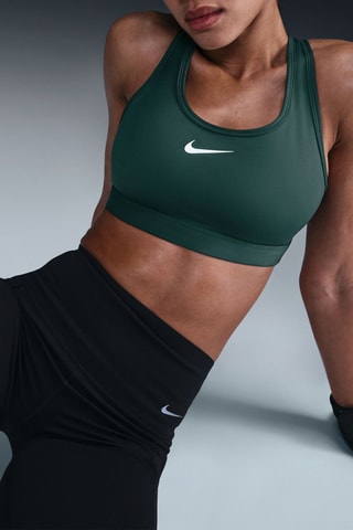 Brassière de sport push-up - Vert foncé et blanc