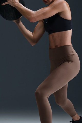 Leggins de treino de cintura alta - Castanho