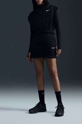 Minijupe polaire taille haute - Noir