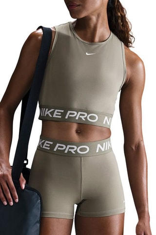 Crop top de fitness - Kaki