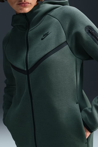 Sweat polaire à capuche - Vert foncé