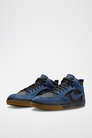 Nike SB React en cuir et satin Leo Baker - Bleu marine