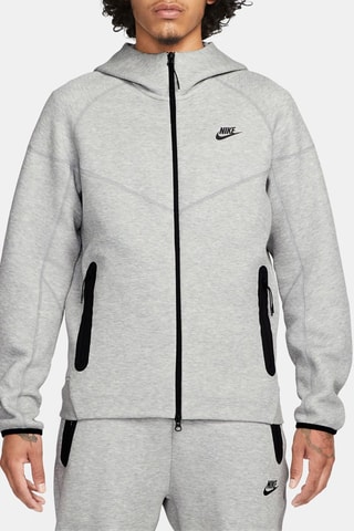 Sweat polaire à capuche - Gris clair chiné