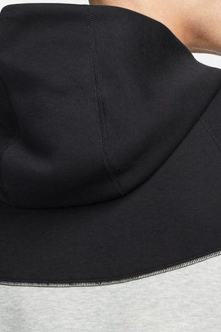 Sweat polaire à capuche - Gris clair chiné et noir