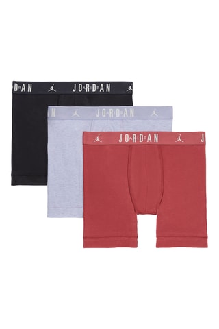 3 boxers de basketball - Rouge et noir