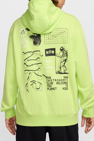 Sweat polaire à capuche - Vert citron