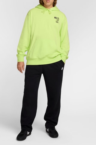 Sweat polaire à capuche - Vert citron