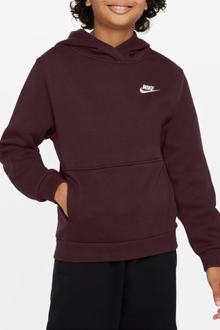 Sweat polaire à capuche - Bordeaux