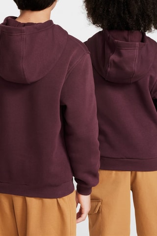 Sweat polaire à capuche - Bordeaux
