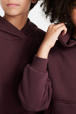 Sweat polaire à capuche - Bordeaux
