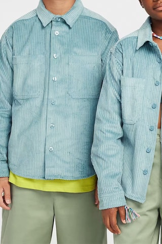 Veste en velours - Turquoise