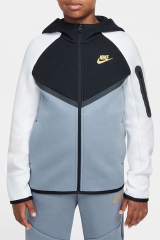 Sweat polaire à capuche - Gris et noir
