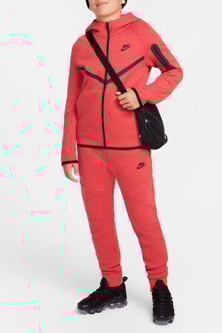 Sweat polaire à capuche - Rouge