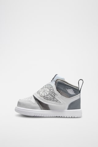 Sky Jordan 1 en cuir - Gris et blanc